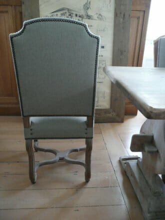 Bleached oak os de mouton style chairs c.1900