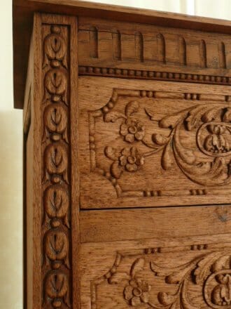 Antique French LXVI oak bleached commode c.1900