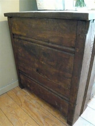 Large antique Dutch oak carved coffer c.1790