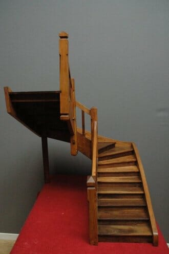 Antique oak and beech apprentice staircase c.1900 - 1920