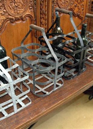 Zinc wine bottle holders 1900 - 1950