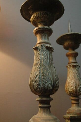 Pair of 19th century brass candlesticks c.1890