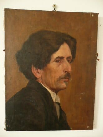 Male oil portrait from turn of the century unsigned