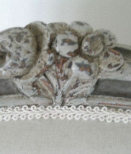 Pair Of Grey Painted Bergere's