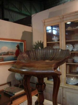 Louis XV piano stool carved wooden shell paino stool c.1880