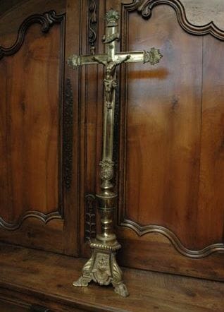 Bronze crucifix from private French chapel c.1880