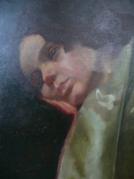 Signed Francois Martin-Kavel, Dreaming Lady, oil on canvas