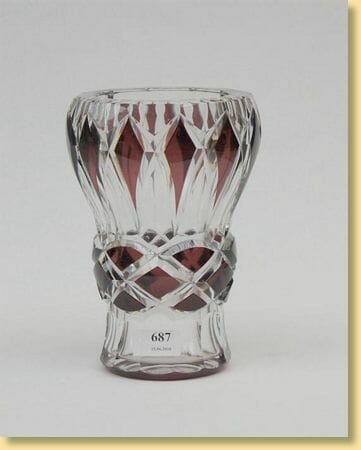 Val St Lambert crystal vase c.1950's