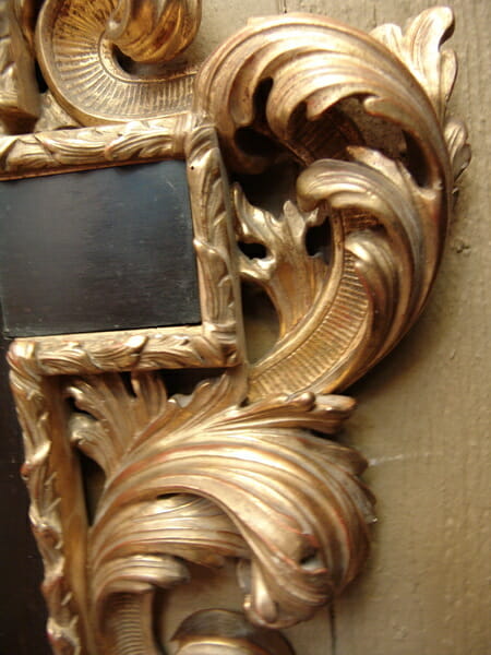 19th Century Italian gilt carved wooden framed crucifix c.1820 - 1850