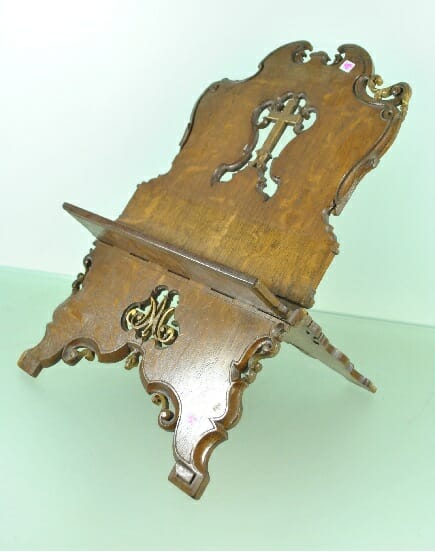 Wooden religious bible lecturn stand c.1920
