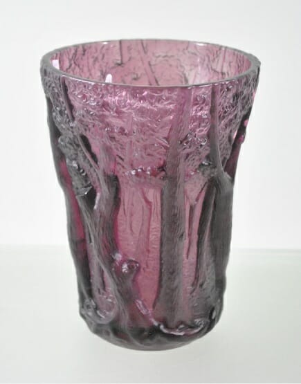 1940's French mauve glass vase
