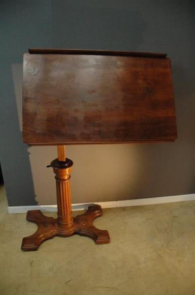 French walnut soleil table and easel c.1850 - 1870