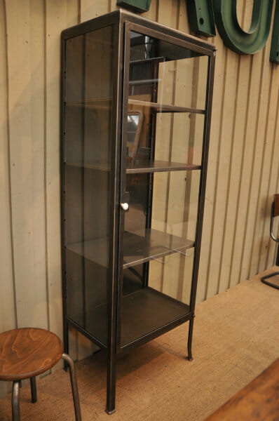 French Industrial Metal bookcase c.1940