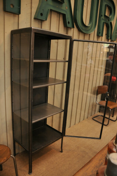 French Industrial Metal bookcase c.1940