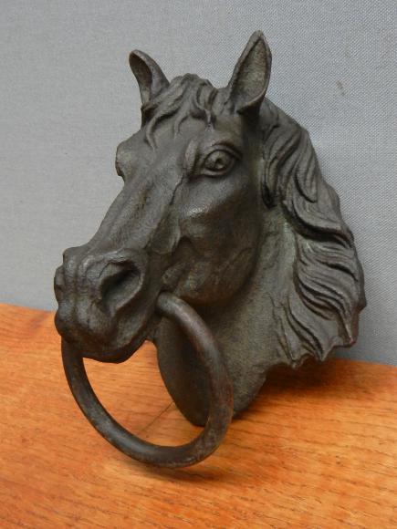 Antique bronze horseheads for horse stable c.1900