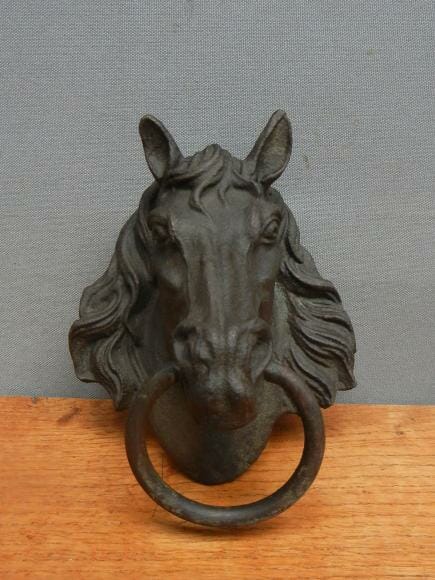 Antique bronze horseheads for horse stable c.1900
