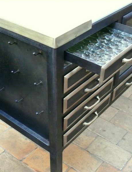 French metal and steel dentist cabinet c.1920