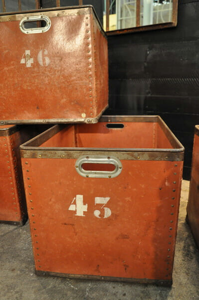 Large SUROY French textile storage boxes c.1950