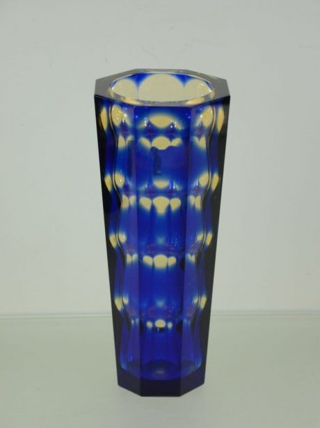 Mid century Belgian crystal vase