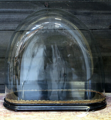 Antique blown glass Naploeon III display dome