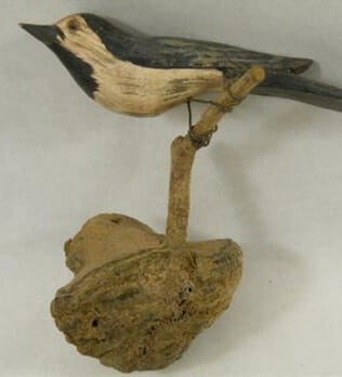 A hand painted Bavarian Black Forest model of a bird c.1900