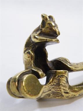 Late 19th century brass nutcracker