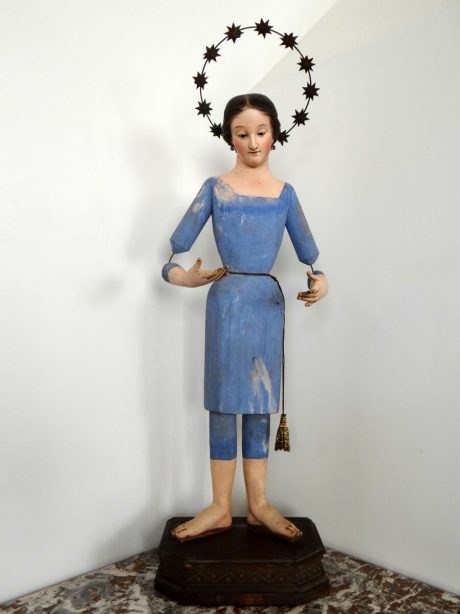 19th century Italian polychromed Madonna statue