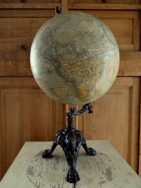 19th century antique terrestrial globe c.1880