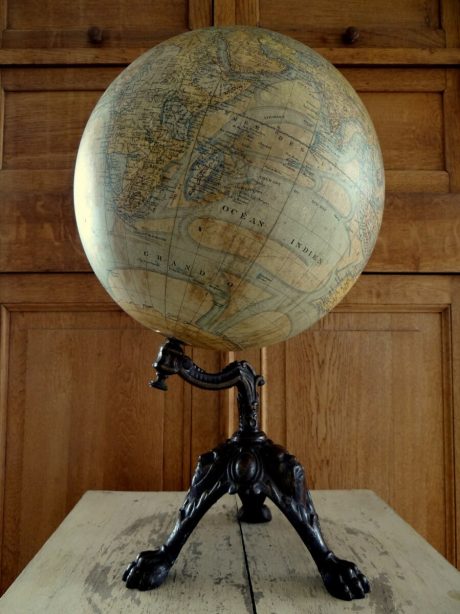 19th century antique terrestrial globe c.1880