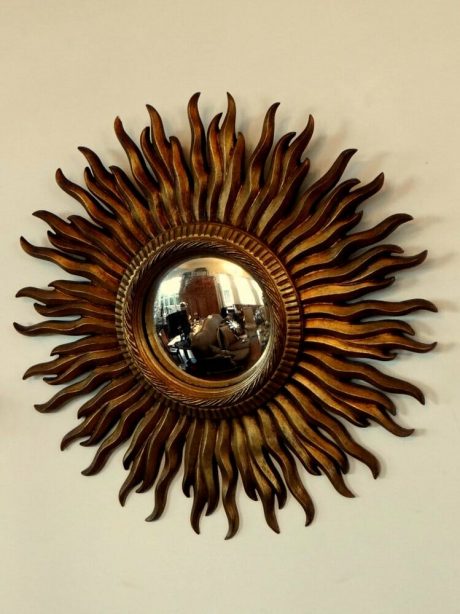 Louis XVI style French giltwood sunburst mirror c.1950