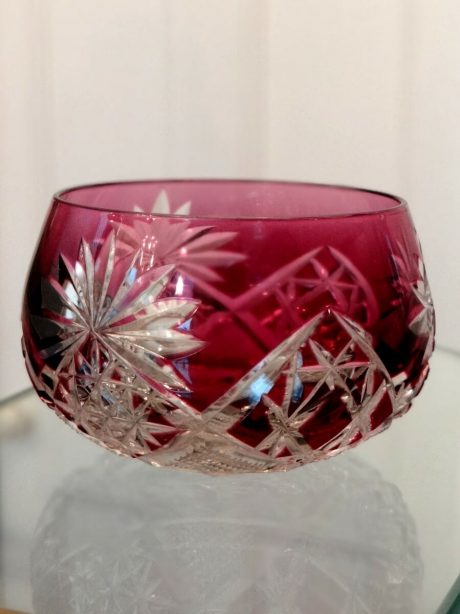 Val St Lambert Amethyst coloured bowl c.1920-1940's