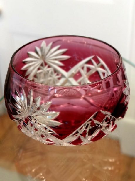 Val St Lambert Amethyst coloured bowl c.1920-1940's