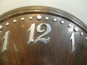 1930s Wood and Chrome Wall Clock