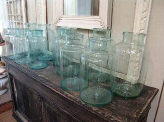 Hand blown glass jars c.1900