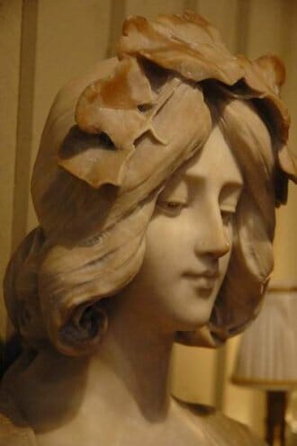 Art nouveau Alabaster statue c.1890
