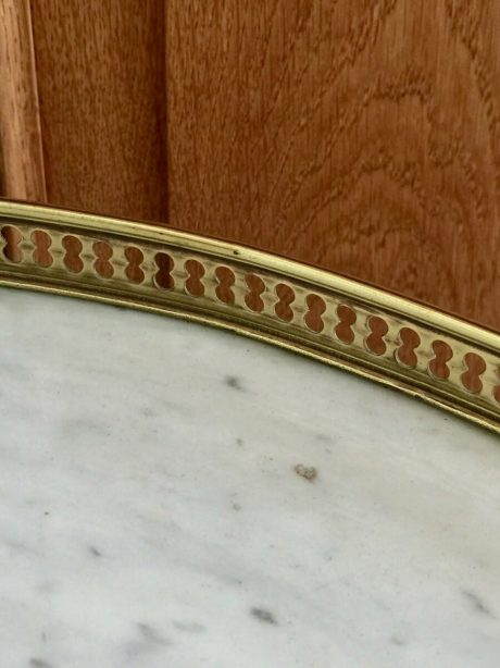 A small ebonised Bouilotte Louis XVI style side table c.1940.