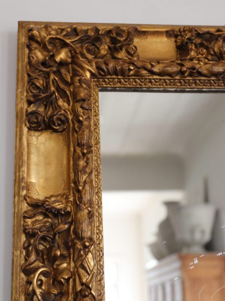 Provincial Style Gilded Foliate Carved Mirror c.1850