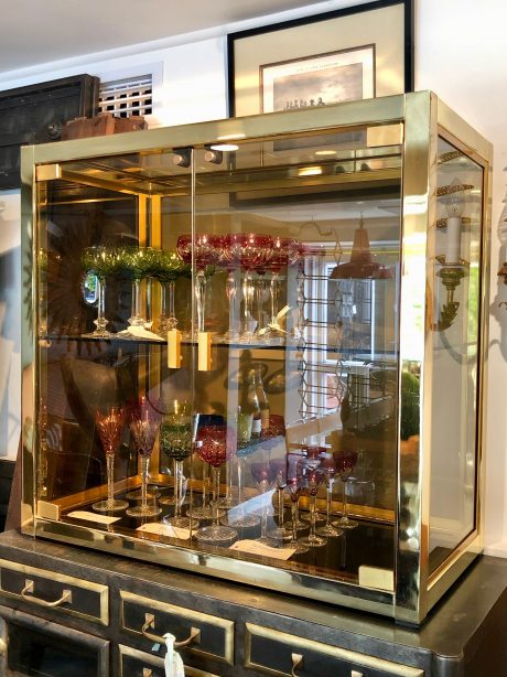 Brass and Glass Vitrine by Renato Zevi