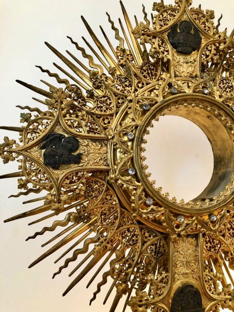 Antique gothic style monstrance c.1870