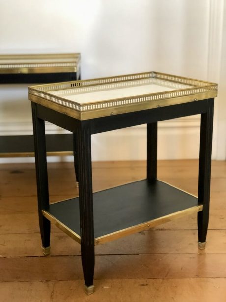 Pair of Directoire style French sofa end tables