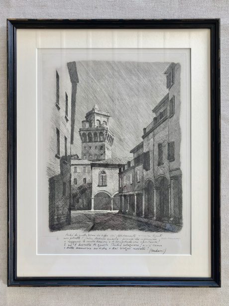 Framed lithographs by Italian artist Paolo Manaresi