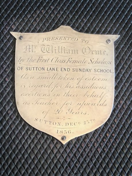Antique English Bible, gifted in 1856