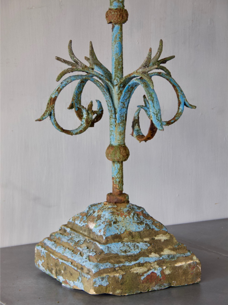 A 19th century wrought iron lighting conductor