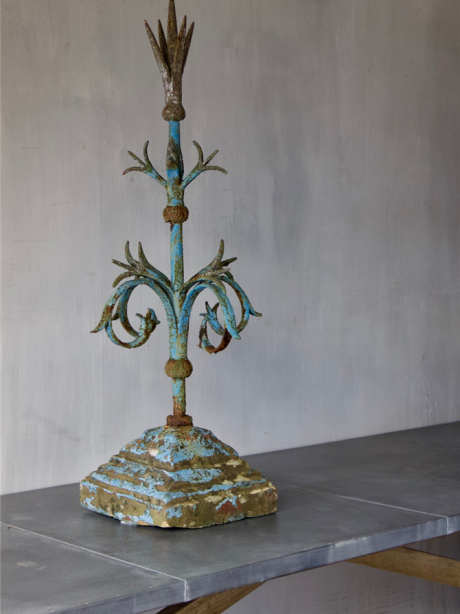 A 19th century wrought iron lighting conductor