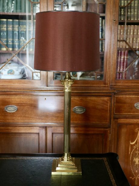 Mid century Corinthian Column Table Lamp