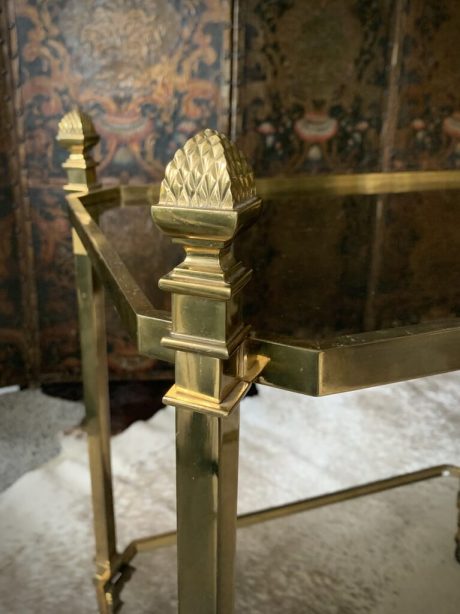 A mid-century Brass and glass Trolley c.1960