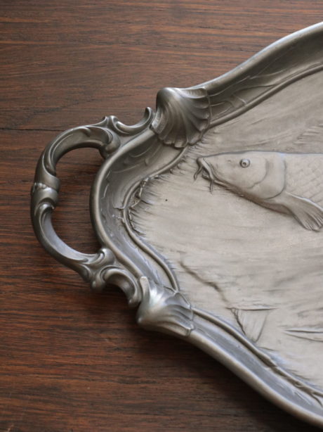 German Orivit Art nouveau pewter platter