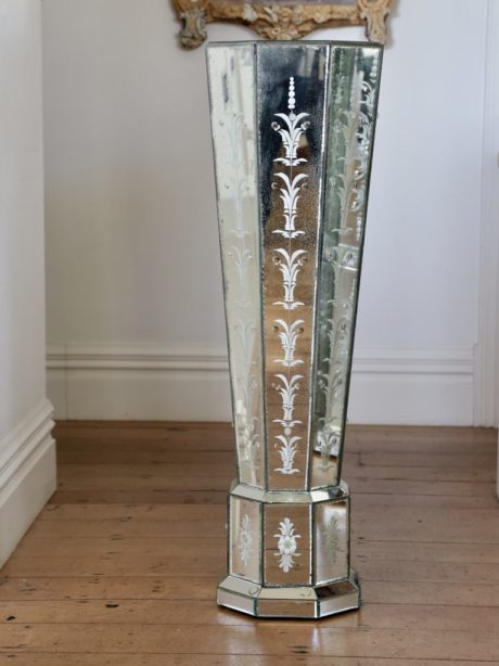 Mid century Venetian Mirrored Plinth