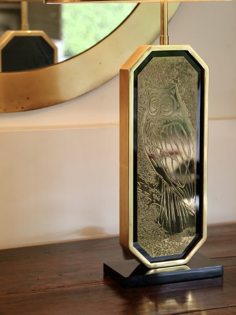 A near pair of 23kt gold Designo Maho table lamps