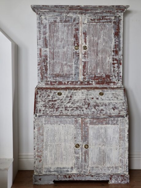 Painted swedish buffet deux corps c.1850